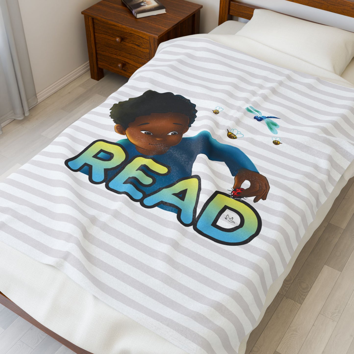 Scary, Scary Sasha | Velveteen Plush Blanket | 30" x 40" | 50" x 60" | Dylan