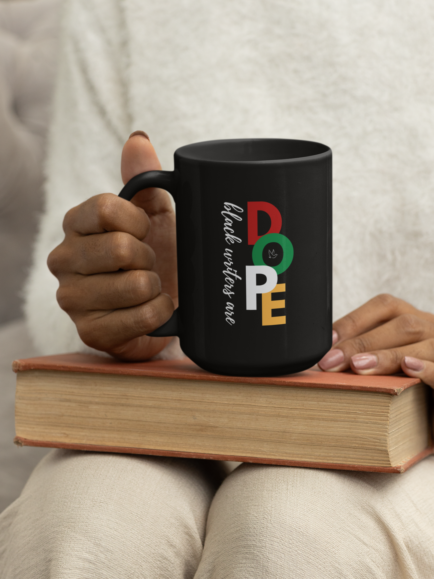Black Writers Are Dope Ceramic Mug, 15 oz, Black