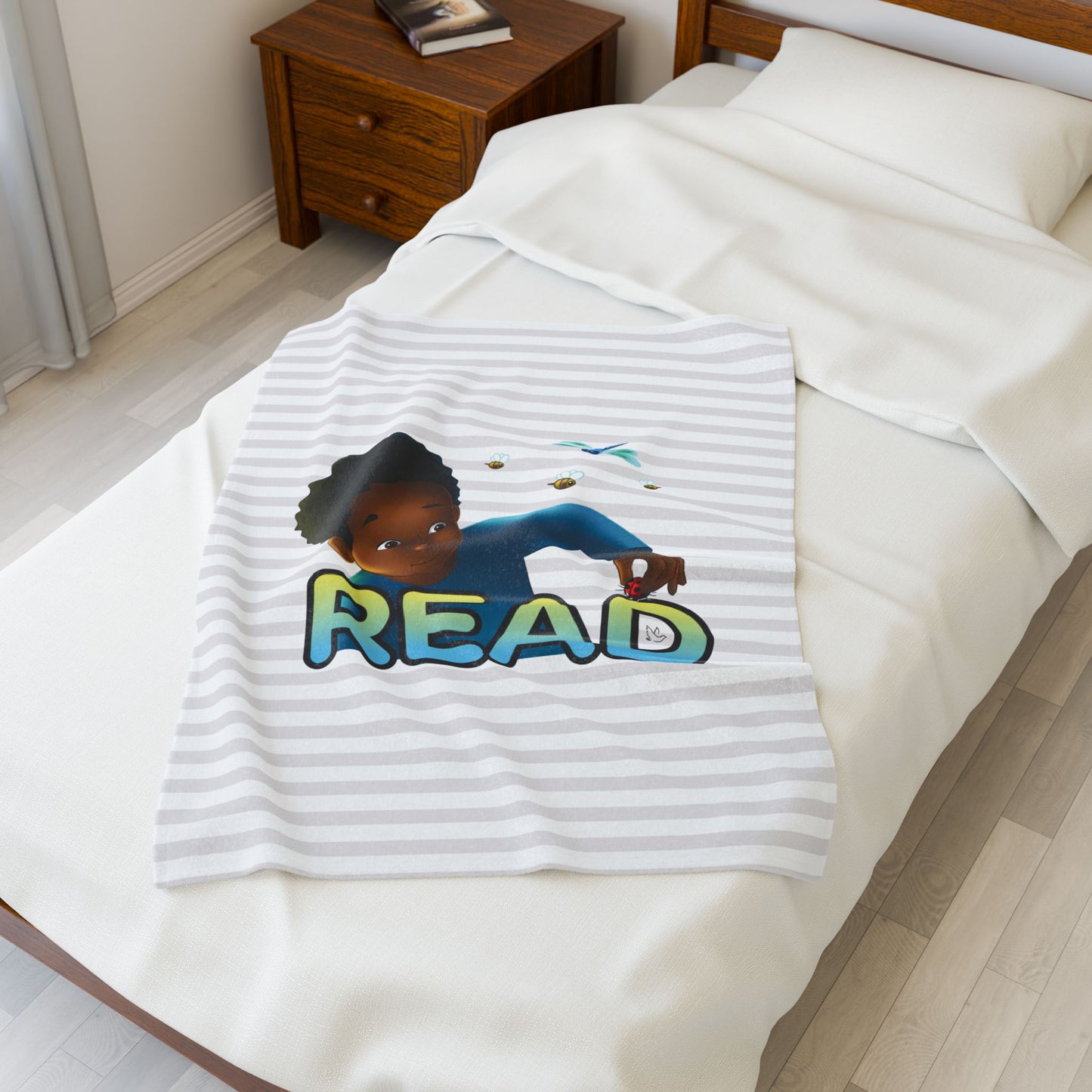 Scary, Scary Sasha | Velveteen Plush Blanket | 30" x 40" | 50" x 60" | Dylan