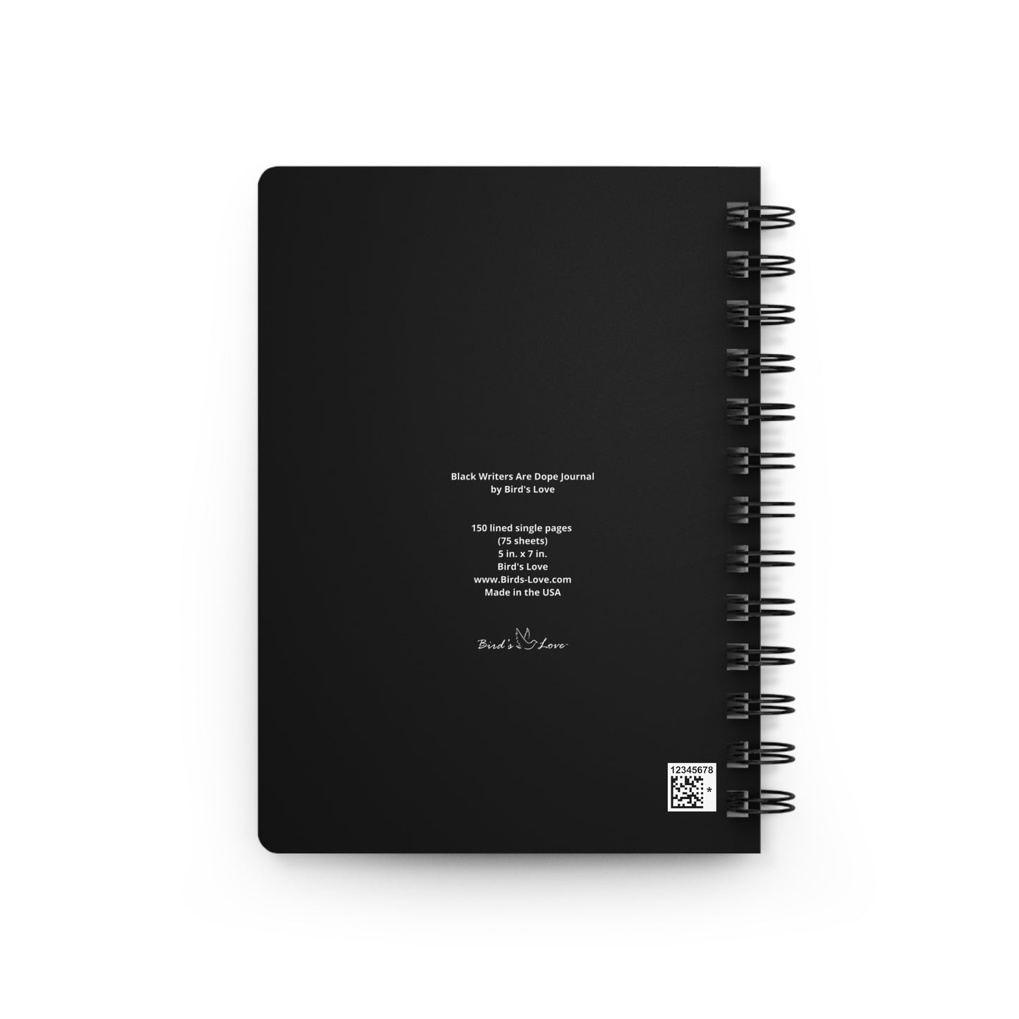 Black Writers Are Dope Spiralbound Journal | 5" X 7" | Glossy | Black