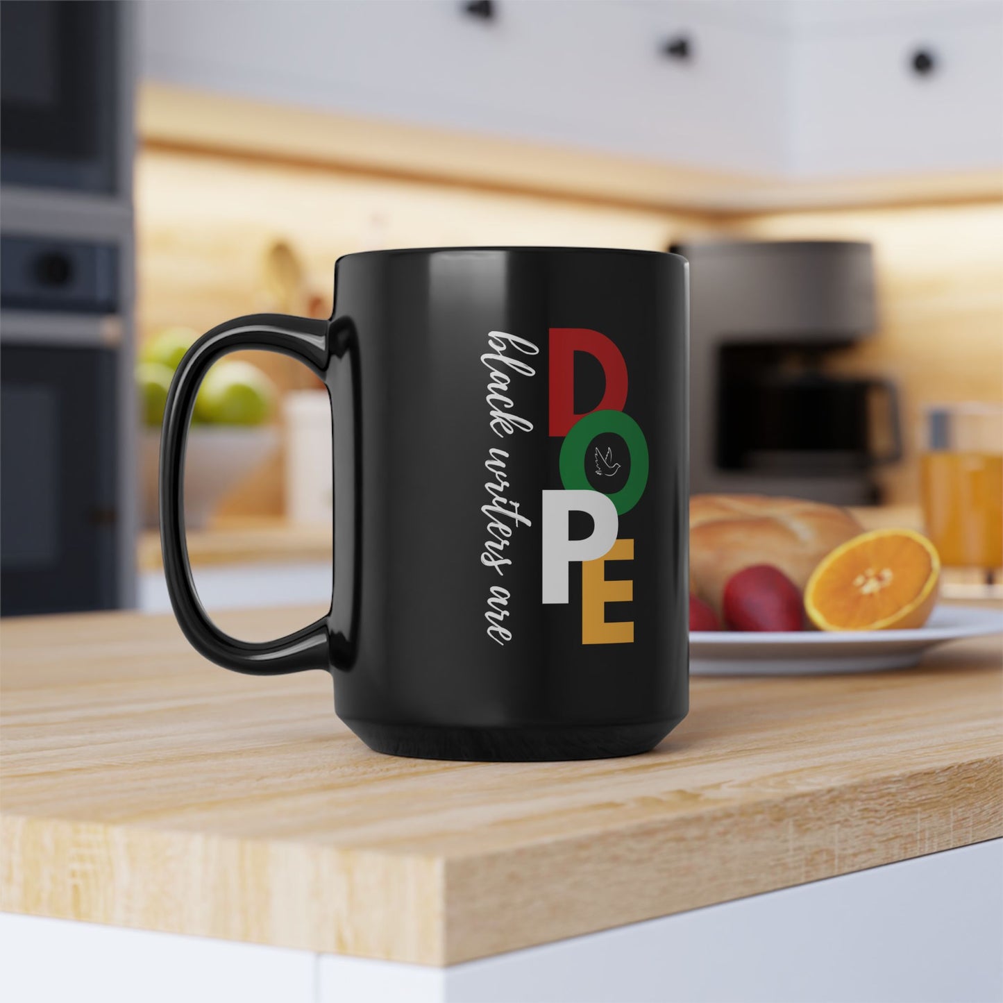 Black Writers Are Dope Ceramic Mug, 15 oz, Black