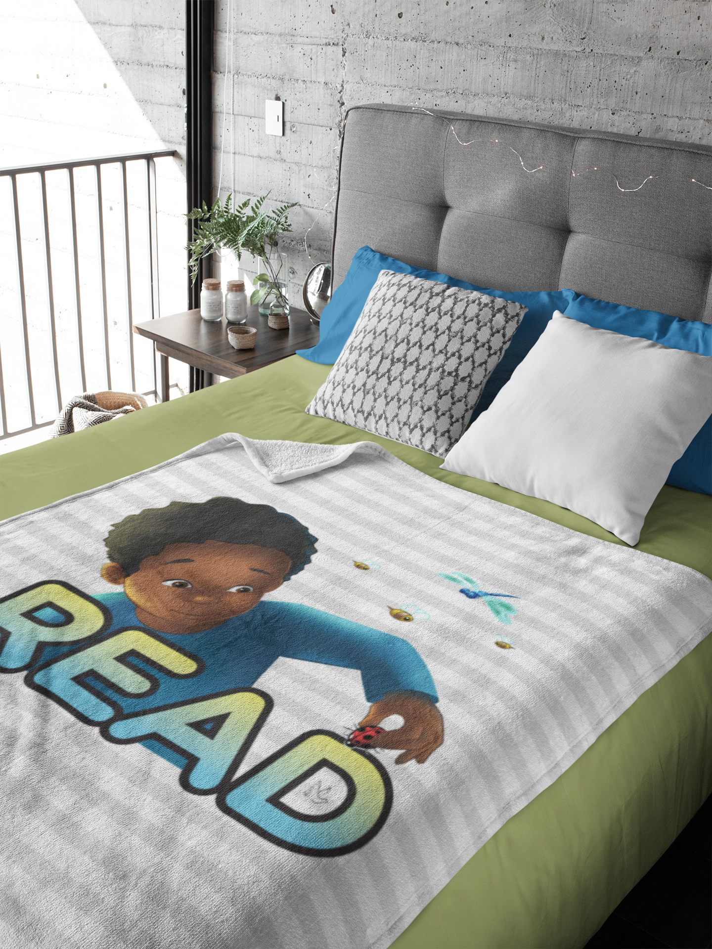 Scary, Scary Sasha Velveteen Plush Blanket, 30" x 40", 50" x 60", Dylan