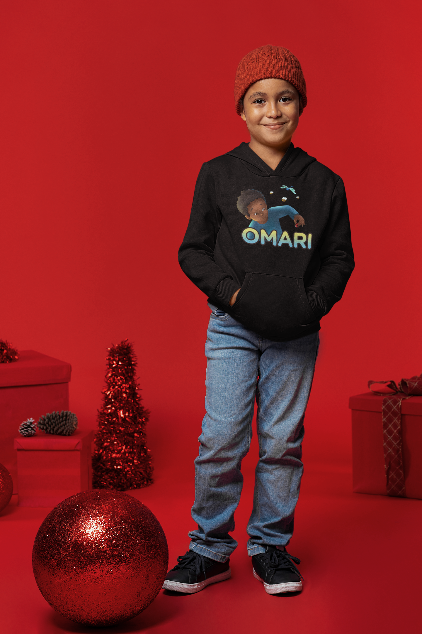 Personalized Hoodie for Kids, Custom Youth Hoodie, Kids Sweatshirt, Scary, Scary Sasha, Dylan, Black