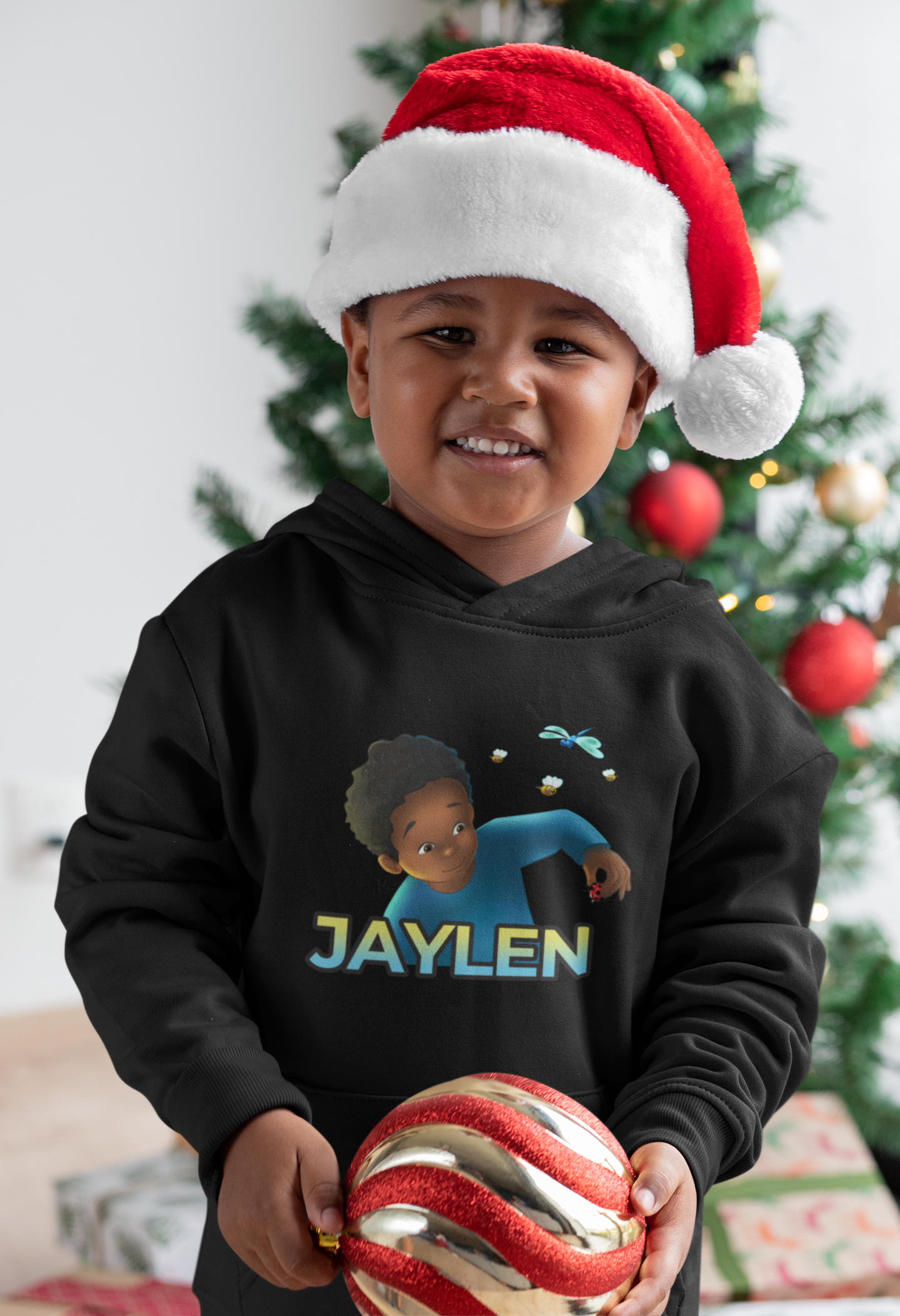 Personalized Hoodie for Kids, Custom Youth Hoodie, Kids Sweatshirt, Scary, Scary Sasha, Dylan, Black