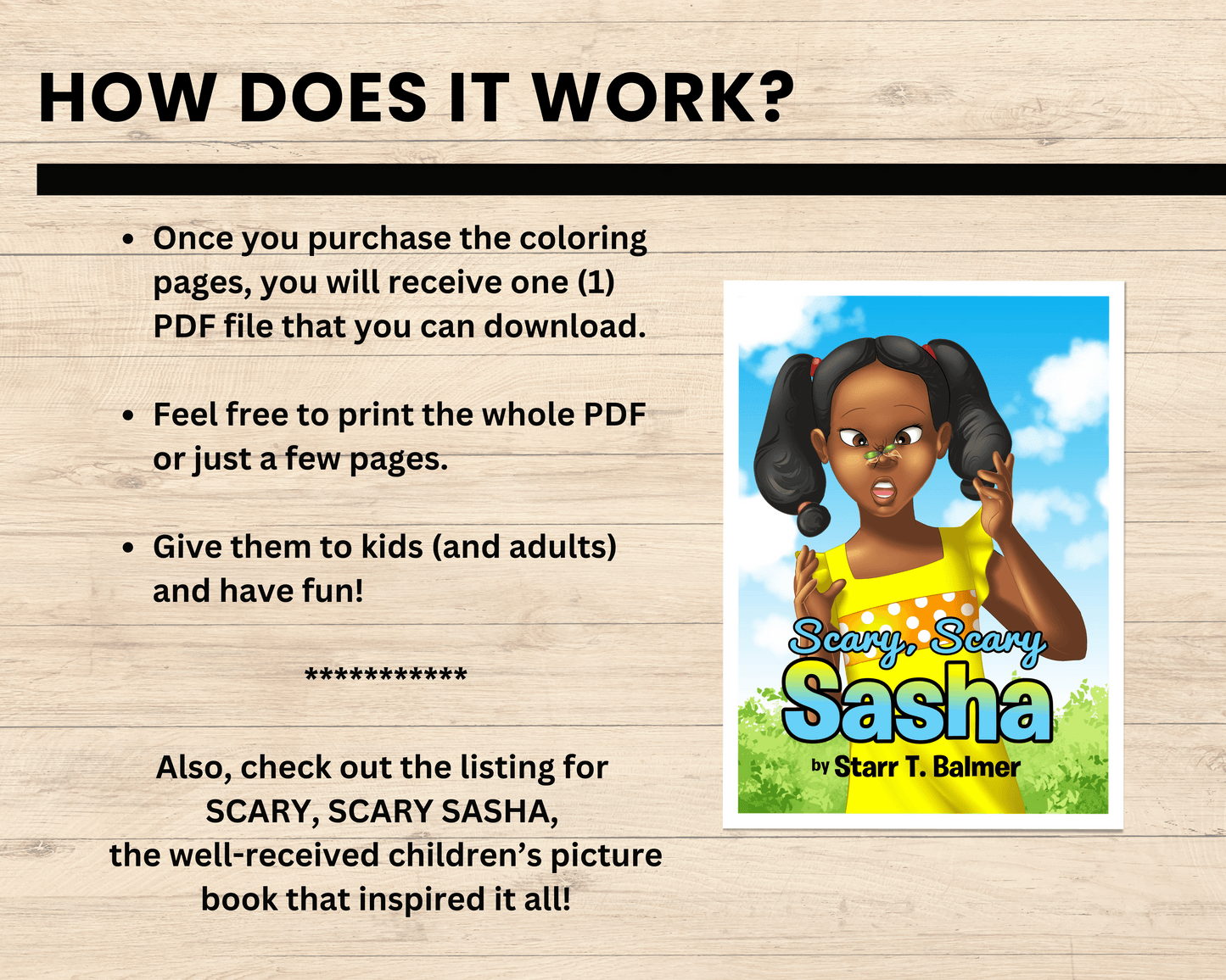 Printable Coloring Pages, Activity Sheets, 6 pages, Home Activities, Home Games, Classroom Games, Scary, Scary Sasha, preschoolers, toddlers