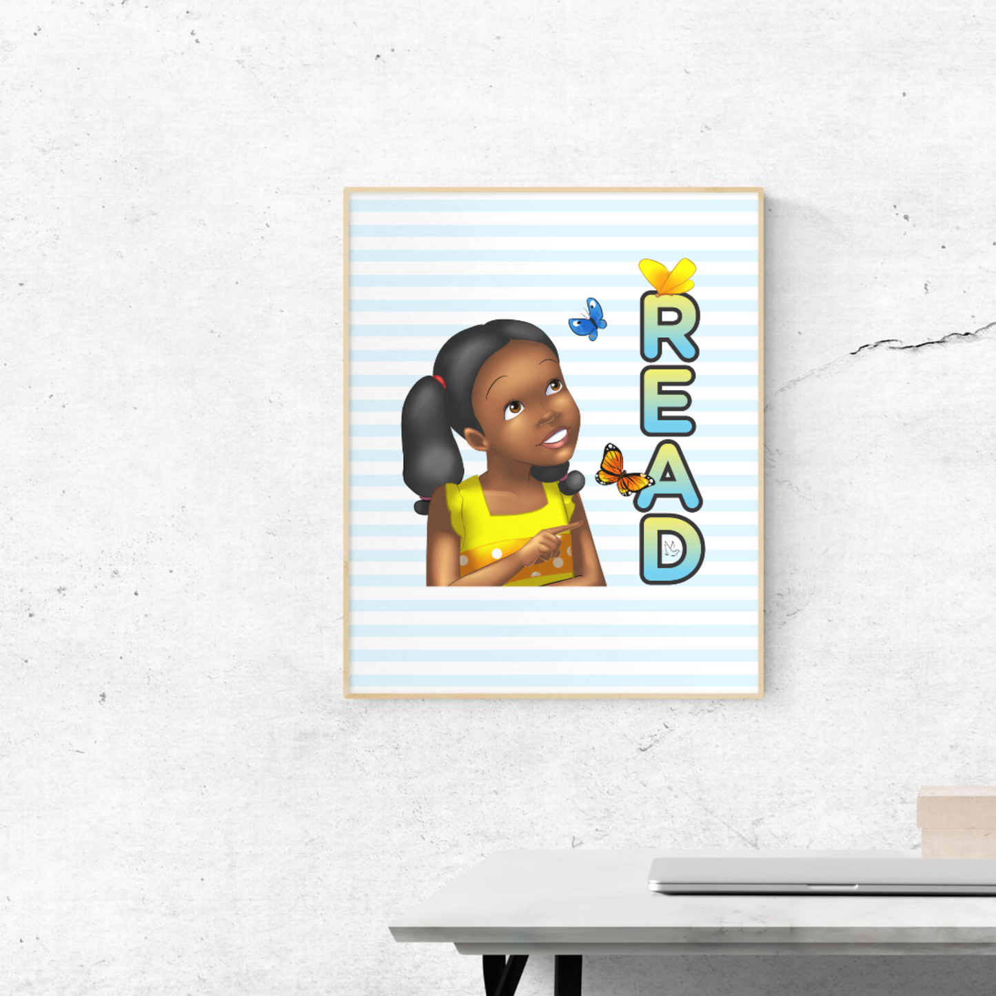 Printable Kids Room Wall Art Print Set, 12 x 16, 18 x 24, 24 x 36, SASHA, Read Canvas Print, Kids Wall Art, Kids Room, Classroom, Nursery, Daycare